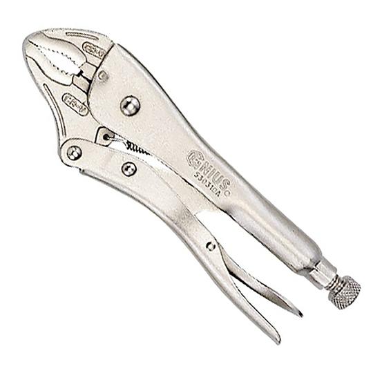 PLIER LOCKING CURVED JAW WITH CUTTER 250mmL GENIUS